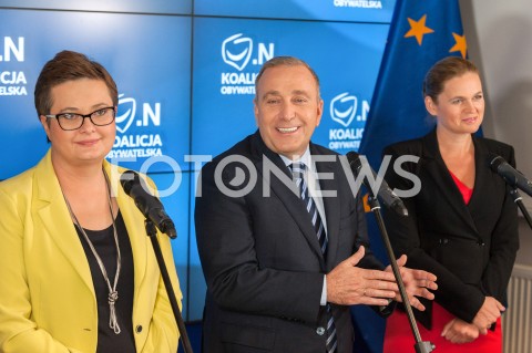  25.10.2018 WARSZAWA<br />KONFERENCJA KOALICJI OBYWATELSKIEJ NA TEMAT WYBOROW<br />N/Z KATARZYNA LUBNAUER GRZEGORZ SCHETYNA BARBARA NOWACKA<br /> 