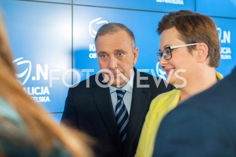  25.10.2018 WARSZAWA<br />KONFERENCJA KOALICJI OBYWATELSKIEJ NA TEMAT WYBOROW<br />N/Z KATARZYNA LUBNAUER GRZEGORZ SCHETYNA<br /> 
