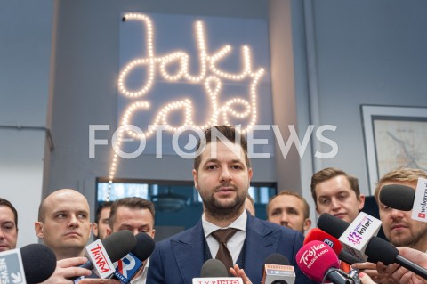  26.10.2018 WARSZAWA<br />PODSUMOWANIE KAMPANII WYBORCZEJ PATRYKA JAKIEGO <br />N/Z PATRYK JAKI<br /> 