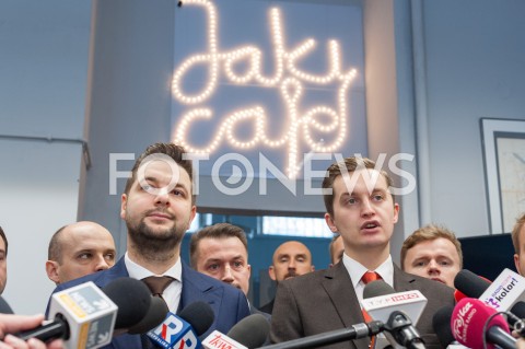  26.10.2018 WARSZAWA<br />PODSUMOWANIE KAMPANII WYBORCZEJ PATRYKA JAKIEGO <br />N/Z PATRYK JAKI SEBASTIAN KALETA<br /> 