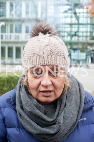  26.10.2018 WARSZAWA<br />DZIEWIATY DZIEN STRAJKU PRACOWNIKOW PLL LOT<br />N/Z MONIKA ZELAZIK PRZEWODNICZACA ZWIAZKU ZAWODOWEGO PERSONELU POKLADOWEGO I LOTNICZEGO<br /> 