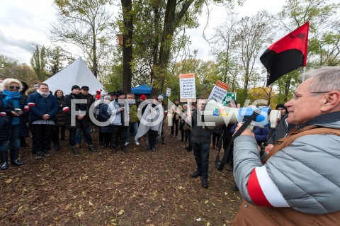  26.10.2018 WARSZAWA<br />DZIEWIATY DZIEN STRAJKU PRACOWNIKOW PLL LOT<br />N/Z ADAM RZESZOT SZEF ZWIAZKU ZAWODOWEGO PILOTOW PLL LOT<br /> 