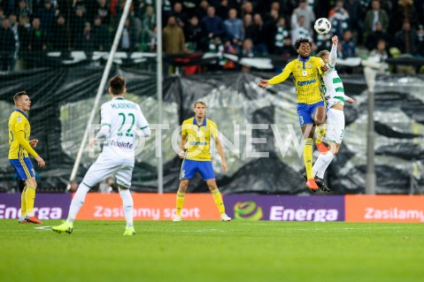  27.10.2018 GDANSK<br />
PILKA NOZNA - EKSTRAKLASA SEZON 2018/2019<br />
MECZ LECHIA GDANSK - ARKA GDYNIA<br />
N/Z CHRISTIAN MAGHOMA FLAVIO PAIXAO<br />
 