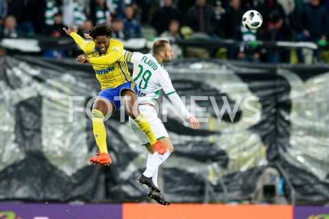  27.10.2018 GDANSK<br />
PILKA NOZNA - EKSTRAKLASA SEZON 2018/2019<br />
MECZ LECHIA GDANSK - ARKA GDYNIA<br />
N/Z CHRISTIAN MAGHOMA FLAVIO PAIXAO<br />
 