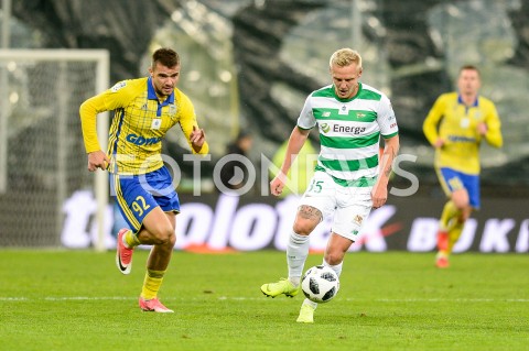  27.10.2018 GDANSK<br />
PILKA NOZNA - EKSTRAKLASA SEZON 2018/2019<br />
MECZ LECHIA GDANSK - ARKA GDYNIA<br />
N/Z ALEKSANDAR KOLEV DANIEL LUKASIK<br />
 