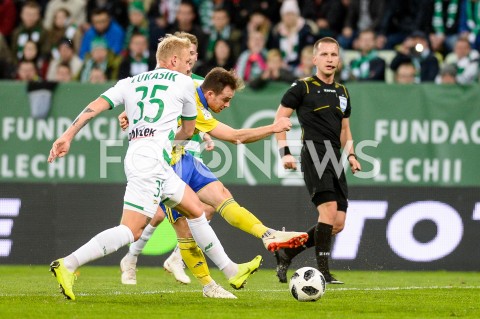  27.10.2018 GDANSK<br />
PILKA NOZNA - EKSTRAKLASA SEZON 2018/2019<br />
MECZ LECHIA GDANSK - ARKA GDYNIA<br />
N/Z DANIEL LUKASIK MICHAL JANOTA BARTOSZ FRANKOWSKI<br />
 