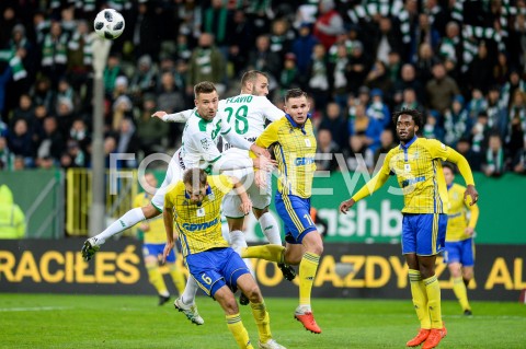  27.10.2018 GDANSK<br />
PILKA NOZNA - EKSTRAKLASA SEZON 2018/2019<br />
MECZ LECHIA GDANSK - ARKA GDYNIA<br />
N/Z FREDERIK HELSTRUP ARTUR SOBIECH FLAVIO PAIXAO ADAM DEJA CHRISTIAN MAGHOMA<br />
 