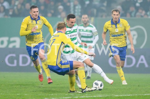  27.10.2018 GDANSK<br />
PILKA NOZNA - EKSTRAKLASA SEZON 2018/2019<br />
MECZ LECHIA GDANSK - ARKA GDYNIA<br />
N/Z ADAM DEJA RAFAL WOLSKI FREDERIK HELSTRUP<br />
 