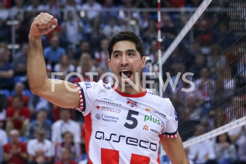  11.11.2018 RZESZOW <br />
SIATKOWKA PLUS LIGA 2018/2019 MEN VOLLEYBALL POLAND POLISH PLUSLIGA LEAGUE SEASON 2018/2019 <br />
MECZ ASSECO RESOVIA RZESZOW - ZAKSA KEDZIERZYN KOZLE<br />
N/Z RAFAEL REDWITZ RADOSC EMOCJE SYLWETKA <br />
 