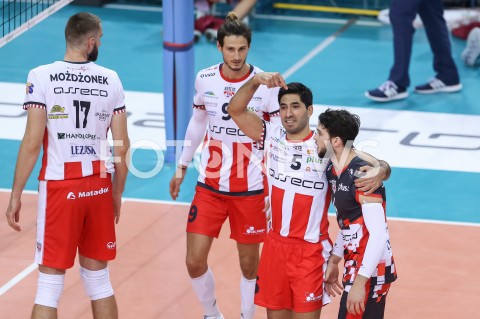  11.11.2018 RZESZOW <br />SIATKOWKA PLUS LIGA 2018/2019 MEN VOLLEYBALL POLAND POLISH PLUSLIGA LEAGUE SEASON 2018/2019 <br />MECZ ASSECO RESOVIA RZESZOW - ZAKSA KEDZIERZYN KOZLE<br />N/Z RAFAEL REDWITZ LUKE PERRY THIBAULT ROSSARD RADOSC EMOCJE <br /> 