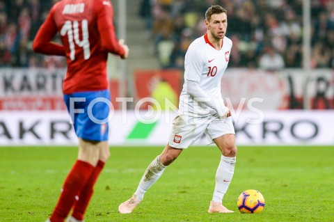  15.11.2018 GDANSK<br />
PILKA NOZNA - REPREZENTACJA<br />
MECZ TOWARZYSKI (International Friendly Match)<br />
POLSKA (Poland) - CZECHY (Czech Republic)<br />
N/Z GRZEGORZ KRYCHOWIAK SYLWETKA<br />
 