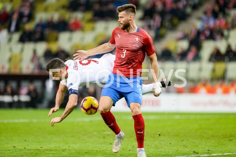  15.11.2018 GDANSK<br />
PILKA NOZNA - REPREZENTACJA<br />
MECZ TOWARZYSKI (International Friendly Match)<br />
POLSKA (Poland) - CZECHY (Czech Republic)<br />
N/Z ROBERT LEWANDOWSKI ONDREJ CELUSTKA<br />
 