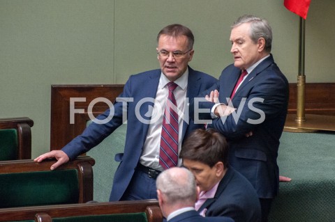  21.11.2018 WARSZAWA SEJM<br />POSIEDZENIE SEJMU<br />N/Z PIOTR GLINSKI JAROSLAW SELLIN<br /> 