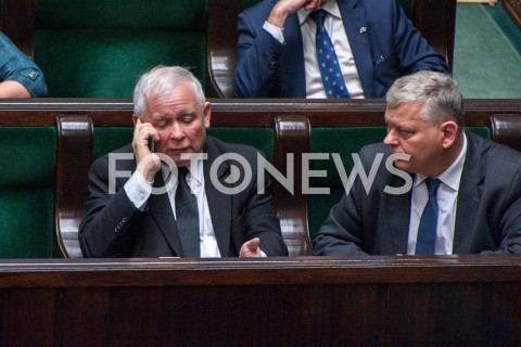  21.11.2018 WARSZAWA SEJM<br />POSIEDZENIE SEJMU<br />N/Z JAROSLAW KACZYNSKI MAREK SUSKI<br /> 