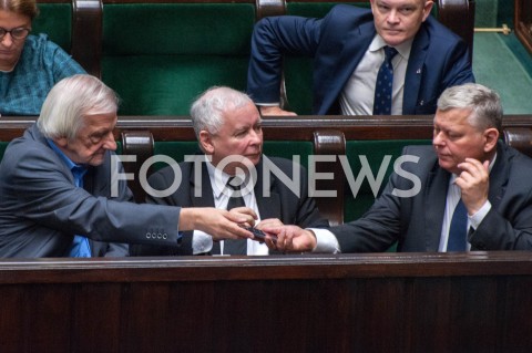  21.11.2018 WARSZAWA SEJM<br />POSIEDZENIE SEJMU<br />N/Z JAROSLAW KACZYNSKI MAREK SUSKI RYSZARD TERLECKI<br /> 