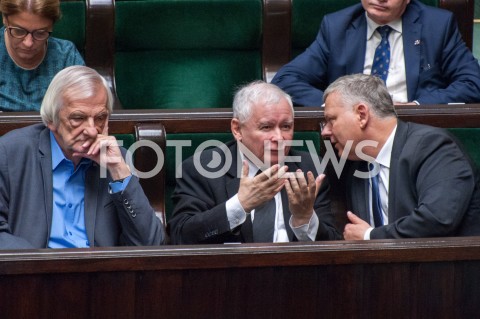  21.11.2018 WARSZAWA SEJM<br />POSIEDZENIE SEJMU<br />N/Z JAROSLAW KACZYNSKI MAREK SUSKI RYSZARD TERLECKI<br /> 