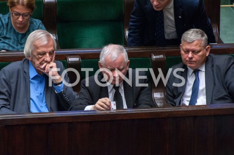  21.11.2018 WARSZAWA SEJM<br />POSIEDZENIE SEJMU<br />N/Z JAROSLAW KACZYNSKI MAREK SUSKI RYSZARD TERLECKI<br /> 