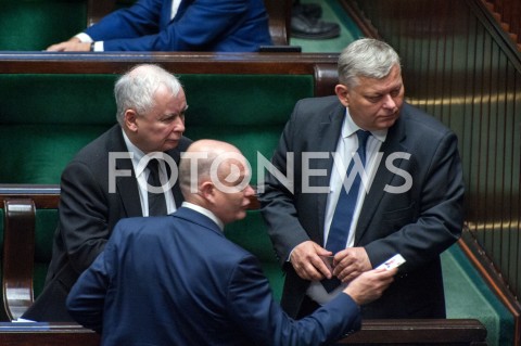 21.11.2018 WARSZAWA SEJM<br />POSIEDZENIE SEJMU<br />N/Z JAROSLAW KACZYNSKI MAREK SUSKI<br /> 