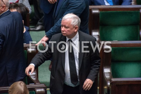  21.11.2018 WARSZAWA SEJM<br />POSIEDZENIE SEJMU<br />N/Z JAROSLAW KACZYNSKI<br /> 