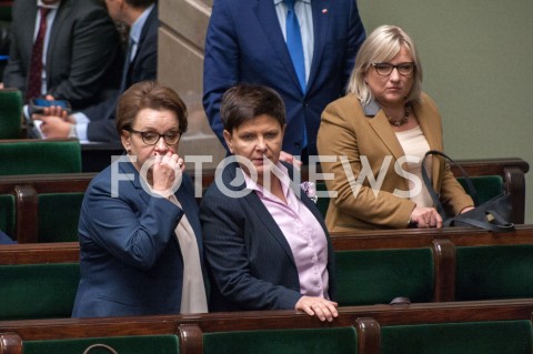  21.11.2018 WARSZAWA SEJM<br />POSIEDZENIE SEJMU<br />N/Z BEATA SZYDLO BEATA KEMPA ANNA ZALEWSKA<br /> 