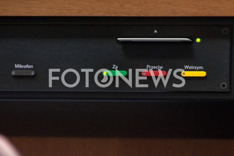  21.11.2018 WARSZAWA SEJM<br />POSIEDZENIE SEJMU<br />N/Z SPRZET DO GLOSOWANIA SENAT ZDJECIE ILUSTRACYJNE ILUSTRANT<br /> 