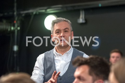  29.11.2018 WARSZAWA<br />BURZA MOZGOW Z ROBERTEM BIEDRONIEM<br />N/Z ROBERT BIEDRON<br /> 