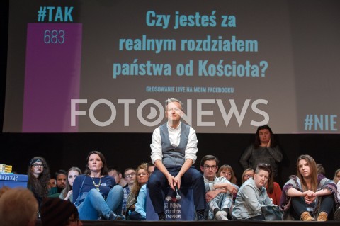  29.11.2018 WARSZAWA<br />BURZA MOZGOW Z ROBERTEM BIEDRONIEM<br />N/Z ROBERT BIEDRON<br /> 