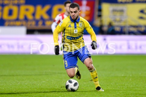  10.12.2018 GDYNIA<br />
PILKA NOZNA - EKSTRAKLASA SEZON 2018/2019<br />
MECZ ARKA GDYNIA - CRACOVIA<br />
N/Z NABIL AANKOUR SYLWETKA<br />
 