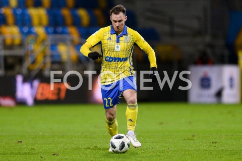  10.12.2018 GDYNIA<br />
PILKA NOZNA - EKSTRAKLASA SEZON 2018/2019<br />
MECZ ARKA GDYNIA - CRACOVIA<br />
N/Z MICHAL JANOTA SYLWETKA<br />
 