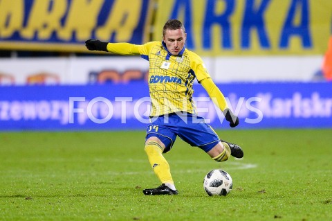  10.12.2018 GDYNIA<br />
PILKA NOZNA - EKSTRAKLASA SEZON 2018/2019<br />
MECZ ARKA GDYNIA - CRACOVIA<br />
N/Z MICHAL NALEPA SYLWETKA<br />
 