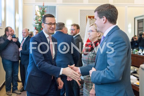  11.12.2018 WARSZAWA<br />POSIEDZENIE RADY MINISTROW<br />N/Z PREMIER MATEUSZ MORAWIECKI WITOLD BANKA<br /> 