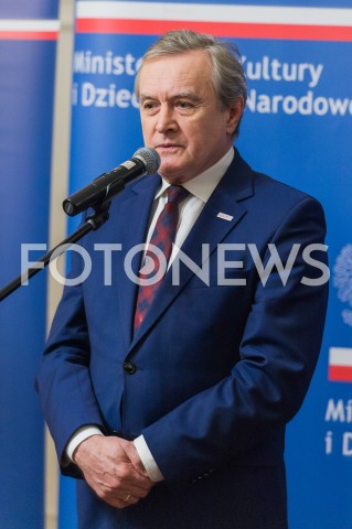  11.12.2018 WARSZAWA<br />PODPISANIE POROZUMIENIA O WSPOLPRACY W ZAKRESIE KULTURY POLSKIEJ ZA GRANICA<br />N/Z PIOTR GLINSKI<br /> 