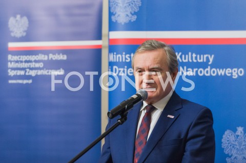  11.12.2018 WARSZAWA<br />PODPISANIE POROZUMIENIA O WSPOLPRACY W ZAKRESIE KULTURY POLSKIEJ ZA GRANICA<br />N/Z PIOTR GLINSKI<br /> 