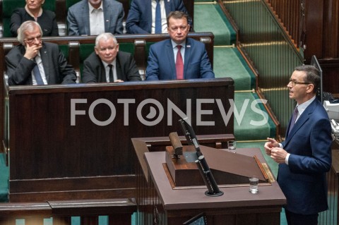  12.12.2018 WARSZAWA SEJM<br />POSIEDZENIE SEJMU<br />WOTUM ZAUFANIA DLA RZADU<br />N/Z PREMIER MATEUSZ MORAWIECKI JAROSLAW KACZYNSKI MARIUSZ BLASZCZAK RYSZARD TERLECKI <br /> 