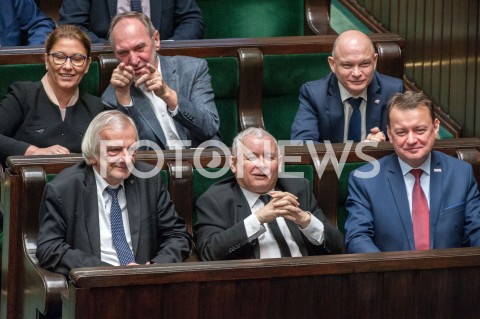  12.12.2018 WARSZAWA SEJM<br />POSIEDZENIE SEJMU<br />WOTUM ZAUFANIA DLA RZADU<br />N/Z JAROSLAW KACZYNSKI MARIUSZ BLASZCZAK RYSZARD TERLECKI<br /> 