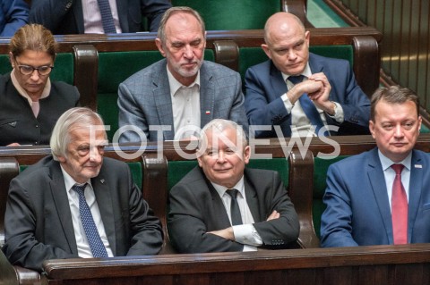  12.12.2018 WARSZAWA SEJM<br />POSIEDZENIE SEJMU<br />WOTUM ZAUFANIA DLA RZADU<br />N/Z JAROSLAW KACZYNSKI MARIUSZ BLASZCZAK RYSZARD TERLECKI<br /> 