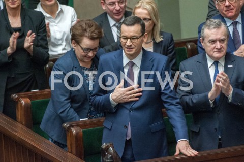  12.12.2018 WARSZAWA SEJM<br />POSIEDZENIE SEJMU<br />WOTUM ZAUFANIA DLA RZADU<br />N/Z PREMIER MATEUSZ MORAWIECKI<br /> 