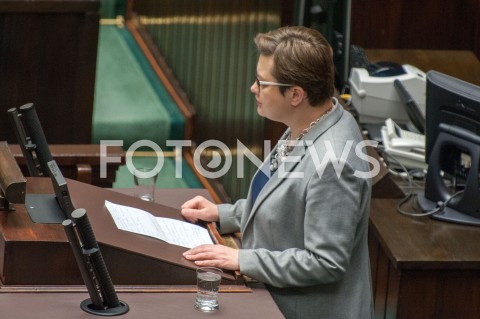  12.12.2018 WARSZAWA SEJM<br />POSIEDZENIE SEJMU<br />N/Z KATARZYNA LUBNAUER<br /> 