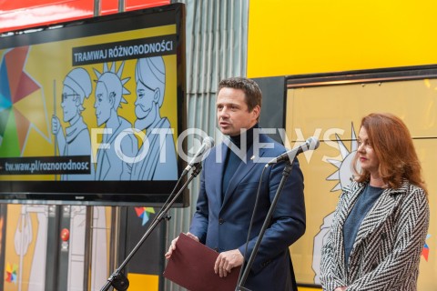  12.12.2018 WARSZAWA<br />INAUGURACJA AKCJI TRAMWAJ ROZNORODNOSCI<br />N/Z RAFAL TRZASKOWSKI<br /> 