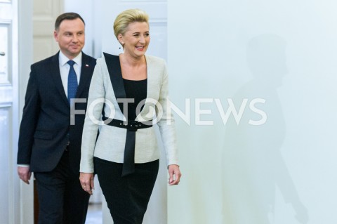  12.12.2018 WARSZAWA<br />WRECZENIE PRZEZ PREZYDENTA ZASLUZONYM DLA NIEPODLEGLEJ MEDALI STULECIA ODZYSKANEJ NIEPODLEGLOSCI<br />N/Z PREZYDENT RP ANDRZEJ DUDA AGATA KORNHAUSER DUDA<br /> 
