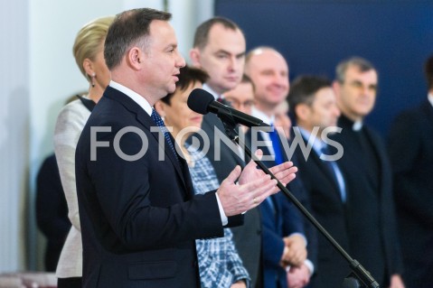  12.12.2018 WARSZAWA<br />WRECZENIE PRZEZ PREZYDENTA ZASLUZONYM DLA NIEPODLEGLEJ MEDALI STULECIA ODZYSKANEJ NIEPODLEGLOSCI<br />N/Z PREZYDENT RP ANDRZEJ DUDA <br /> 