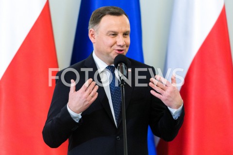  12.12.2018 WARSZAWA<br />WRECZENIE PRZEZ PREZYDENTA ZASLUZONYM DLA NIEPODLEGLEJ MEDALI STULECIA ODZYSKANEJ NIEPODLEGLOSCI<br />N/Z PREZYDENT RP ANDRZEJ DUDA <br /> 