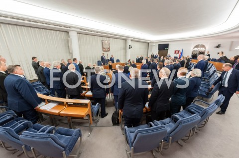  13.12.2018 WARSZAWA SEJM<br />POSIEDZENIE SEJMU<br />N/Z SENAT SENATOROWIE SALA WIDOK VIEW<br /> 