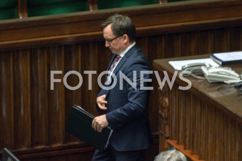  13.12.2018 WARSZAWA SEJM<br />POSIEDZENIE SEJMU<br />N/Z ZBIGNIEW ZIOBRO<br /> 