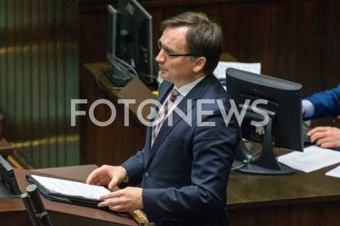  13.12.2018 WARSZAWA SEJM<br />POSIEDZENIE SEJMU<br />N/Z ZBIGNIEW ZIOBRO<br /> 