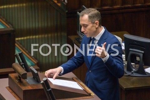  13.12.2018 WARSZAWA SEJM<br />POSIEDZENIE SEJMU<br />N/Z CEZARY TOMCZYK<br /> 