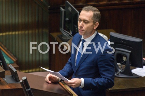  13.12.2018 WARSZAWA SEJM<br />POSIEDZENIE SEJMU<br />N/Z CEZARY TOMCZYK<br /> 