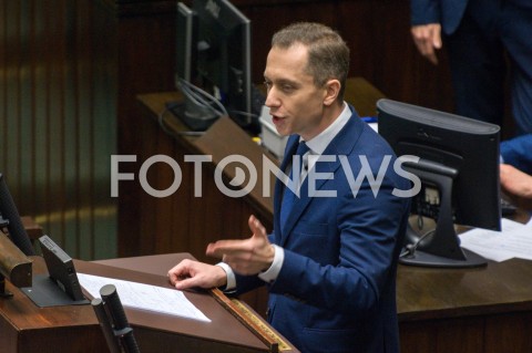  13.12.2018 WARSZAWA SEJM<br />POSIEDZENIE SEJMU<br />N/Z CEZARY TOMCZYK<br /> 
