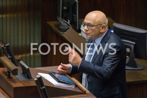  13.12.2018 WARSZAWA SEJM<br />POSIEDZENIE SEJMU<br />N/Z JERZY JACHNIK<br /> 