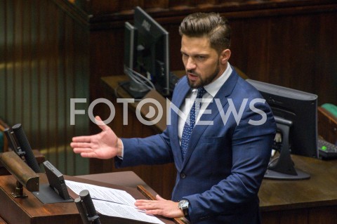  13.12.2018 WARSZAWA SEJM<br />POSIEDZENIE SEJMU<br />N/Z PIOTR CIESLINSKI<br /> 